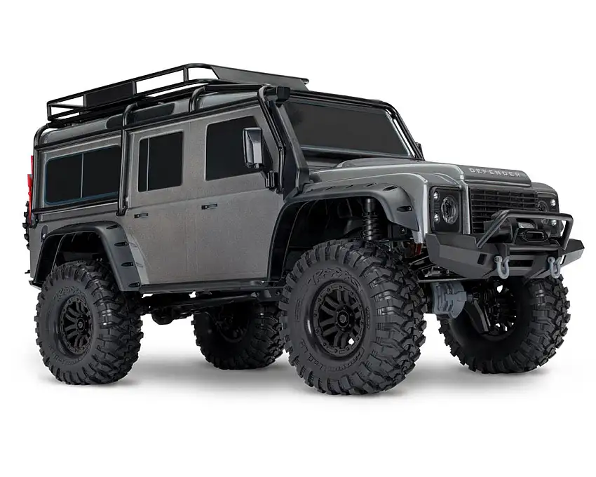 Traxxas TRX-4 1/10 Scale & Trail Rock Crawler w/Land Rover Defender Body (Silver) w/XL-5 ESC & TQi 2.4GHz Radio