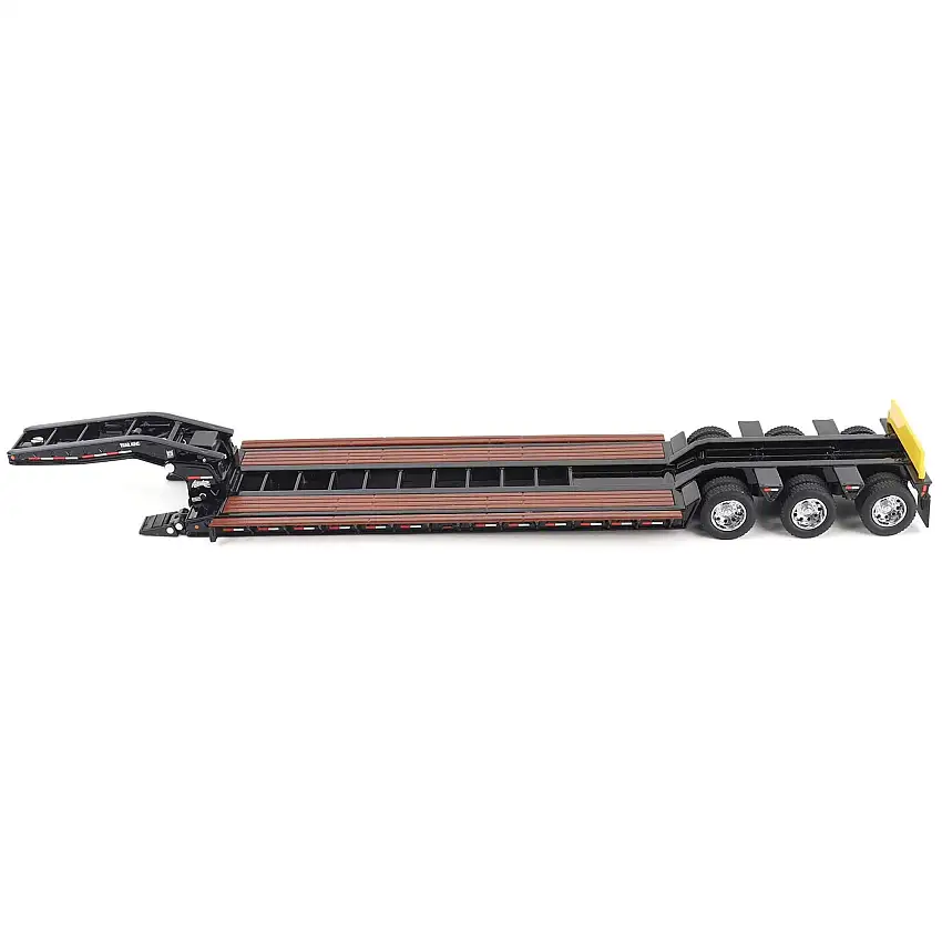 Trail King TK120 Hydraulic Detachable Gooseneck Lowboy Trailer Black (Outrigger Version) "Transport Series" 1/50 Diecast Model by Diecast Masters