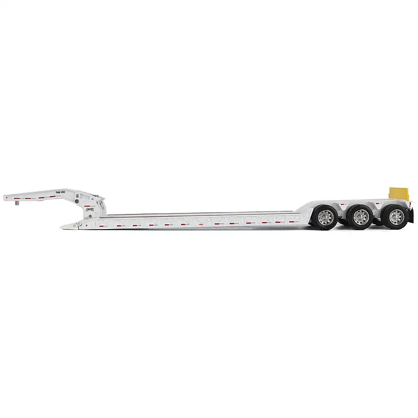 Trail King TK120 Hydraulic Detachable Gooseneck Lowboy Trailer White (Regular Version) "Transport Series" 1/50 Diecast Model by Diecast Masters