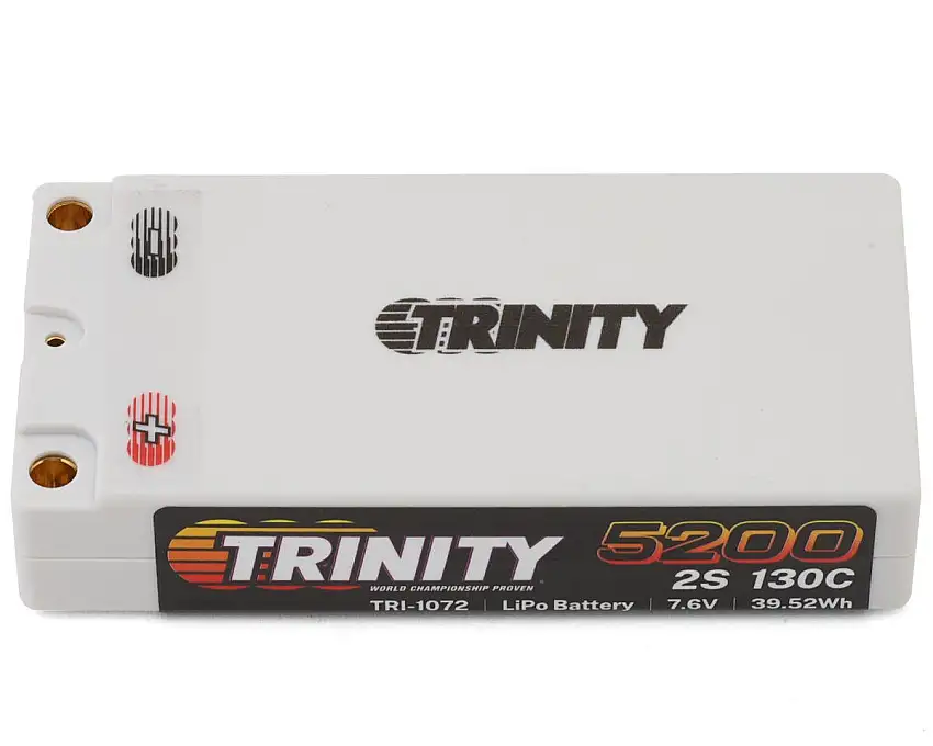 Trinity V2 2S Shorty 130C Shorty LiPo Battery (7.6V/5200mAh) w/5mm Bullets