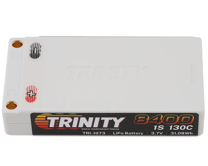 Trinity V2 1S 130C Short LiPo Battery (3.7V/8400mAh) w/5mm Bullets