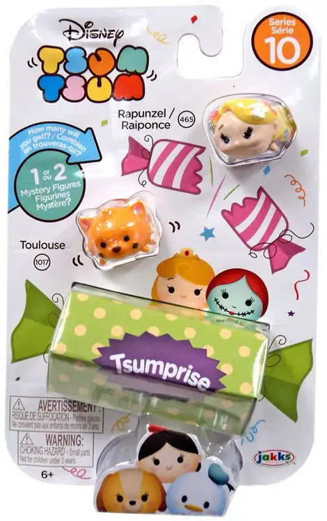 Disney Tsum Tsum Series 10 Rapunzel & Toulouse 1-Inch Minifigure 3-Pack #465 & 1017 [Damaged Package]