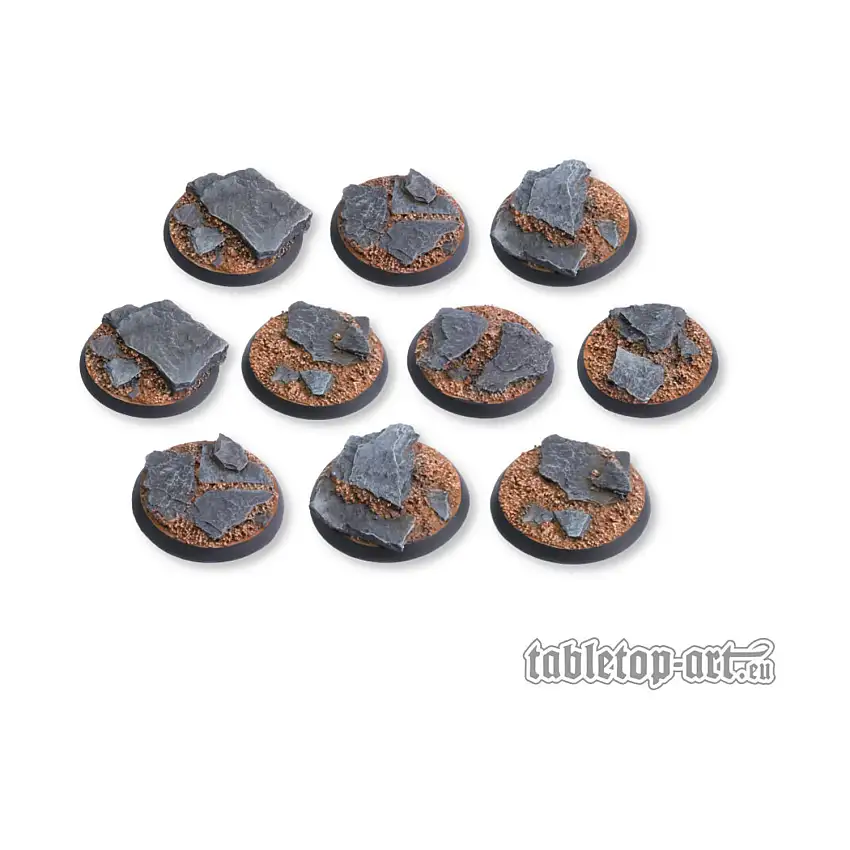 32mm Round Base - Shale Ground