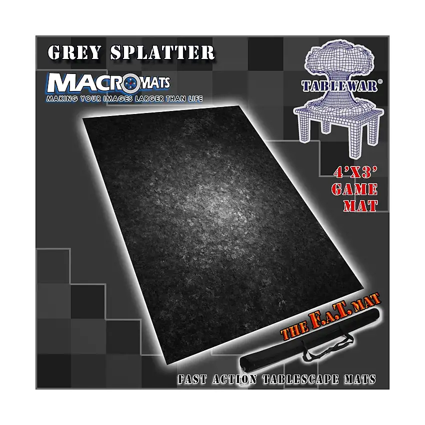 4' x 3' - Grey Splatter