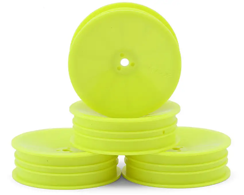 TZO Tires 2WD 2.2" Front Carpet Slim Wheels (Yellow) (4)