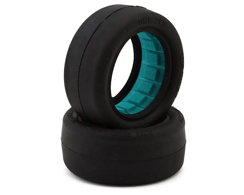 TZO Tires One 2FS 2.2" 2WD Front 1/10 Slick Buggy Tires (2) (Stiff Sidewall) (Gold) w/Foam Inserts