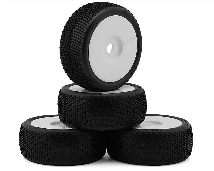 TZO Tires 200 1/8 Buggy Pre-Glued Tire Set (White) (4) (Soft)