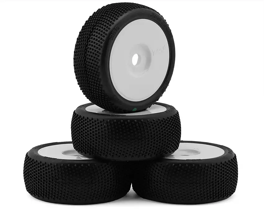 TZO Tires 200 1/8 Buggy Non-Glued Tire Set (White) (4) (Ultra Soft)