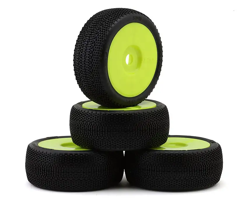 TZO Tires 500 1/8 Buggy Pre-Glued Tire Set (Yellow) (4) (Soft)