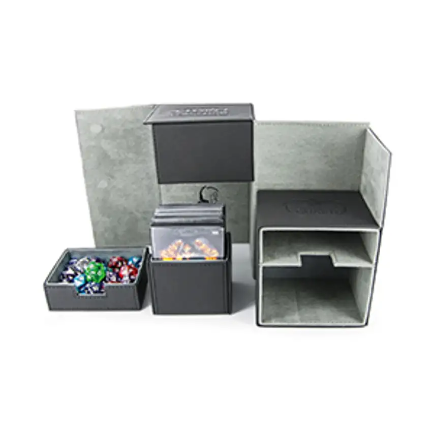 Twin Flip Deck Box w/Tray - XenoSkin, Black