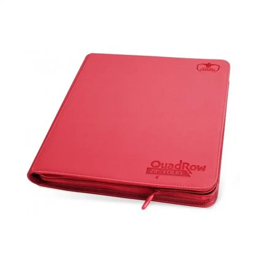 12 Pocket Quadrow Zipfolio XenoSkin - Red