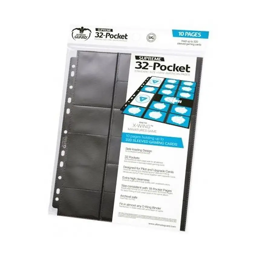 32 Pocket Side-Loading Pages - Black (10)