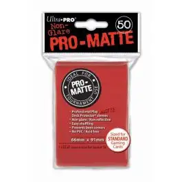 ULP82650 Ultra Pro Deck Protection Sleeves: PRO: Matte Red (50)