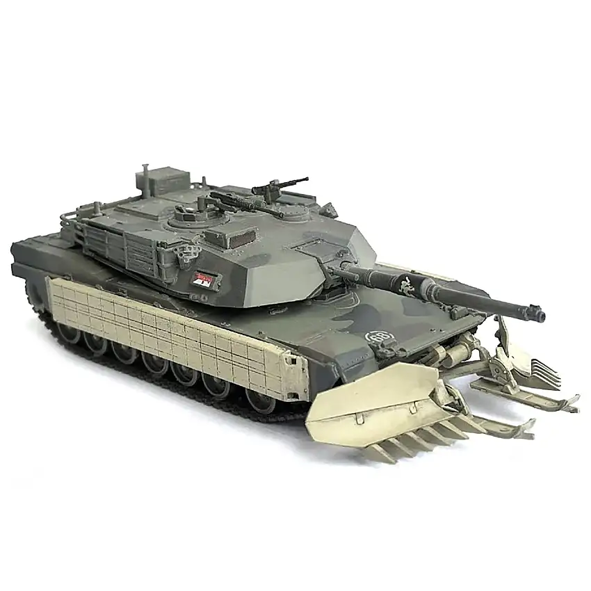 United States M1A1 AIM (Abrams Integrated Management) Tank with Mine Plow (Plowing Mode) #68 "United States Army" Olive Drab "NEO Dragon Armor" Series 1/72 Plastic Model by Dragon Models