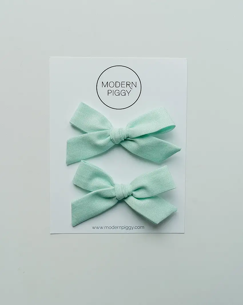 Spring Breeze | Pigtail Set - Hand-tied Bow