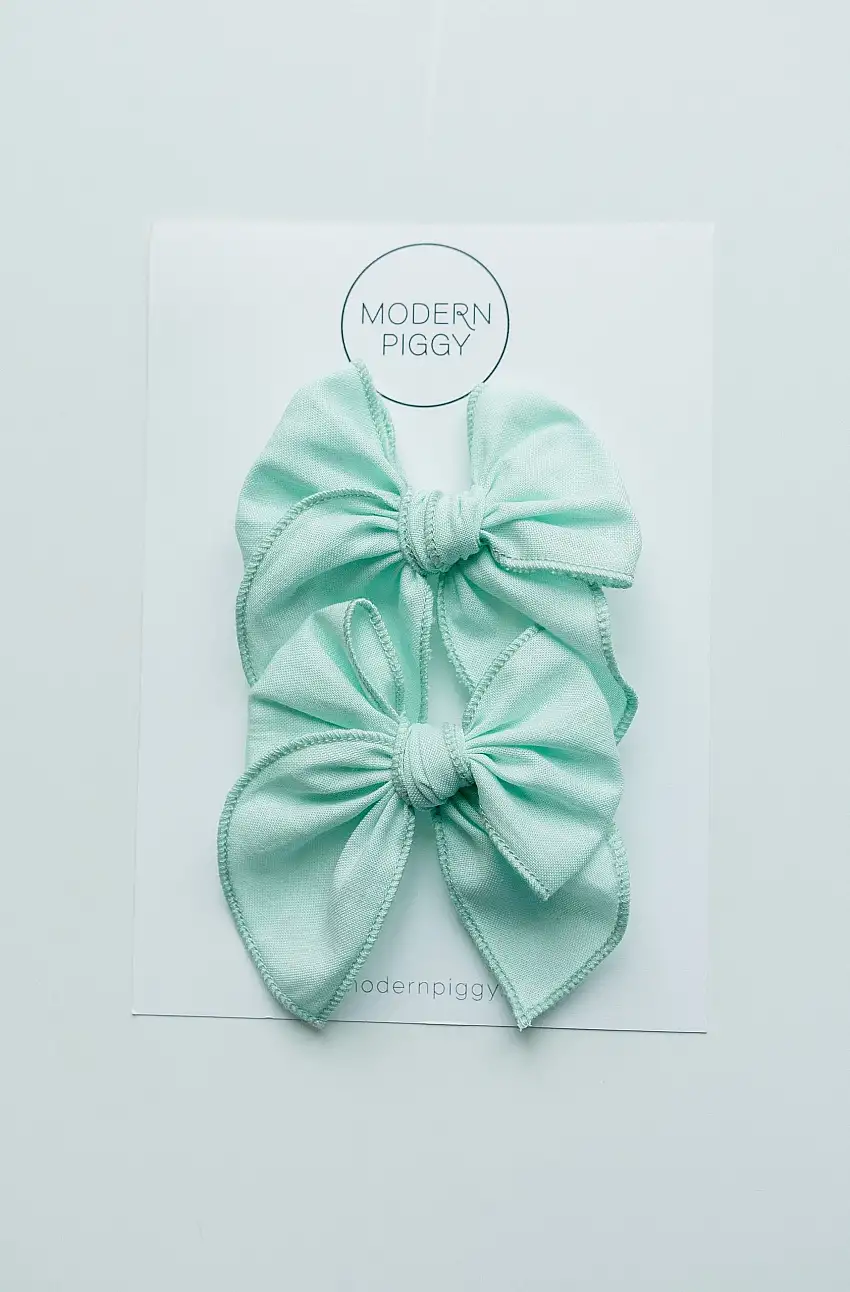 Spring Breeze | Pigtail Set - Petite Party Bow