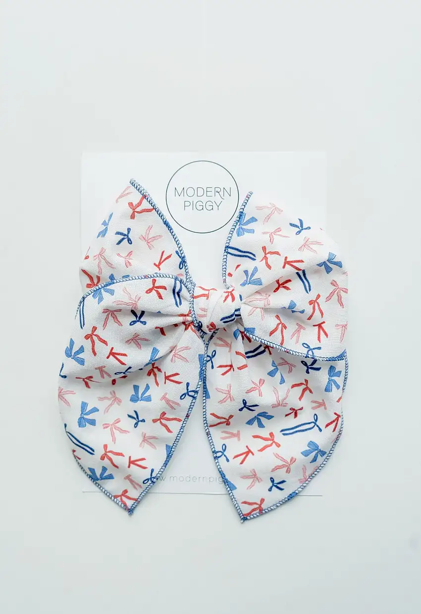 Red White And Bow| Party Bow