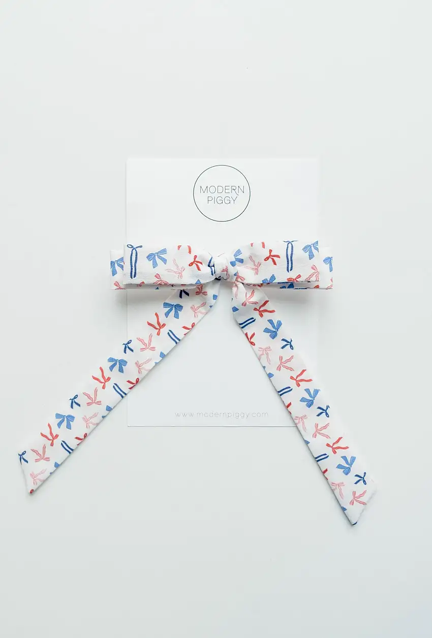 Red White And Bow | Schoolgirl Bow