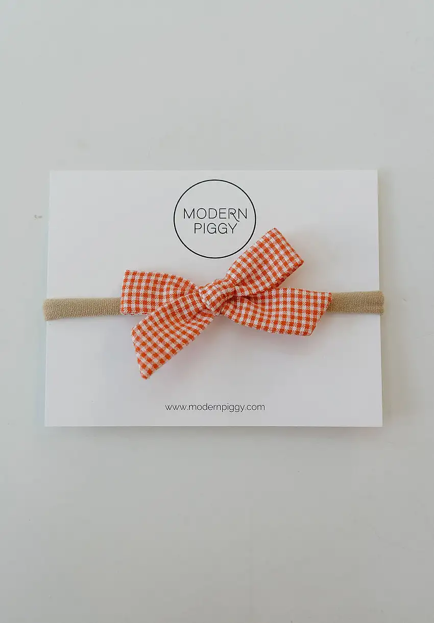 Citrus Check | Hand-tied Bow