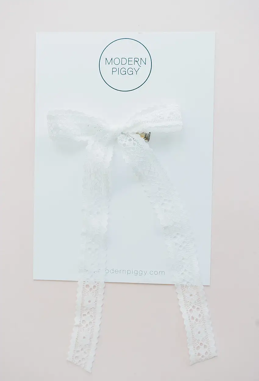White Lace | Statement Ribbon Bow