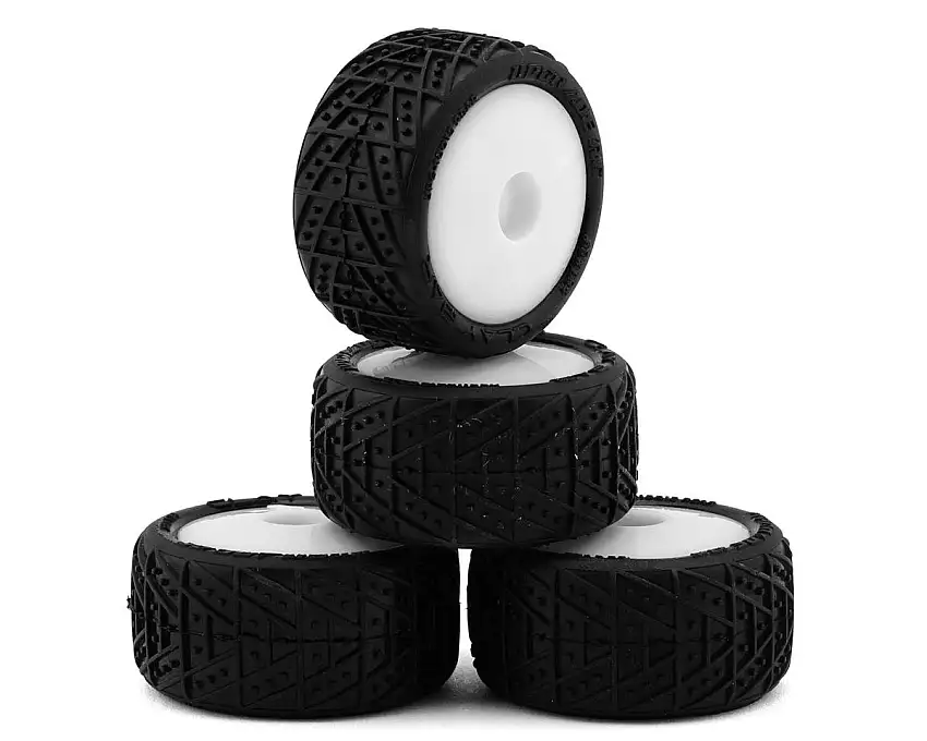 UpGrade RC Clay Bar Pre-Mounted Clay Tires for Losi® Micro-T (White) (4)