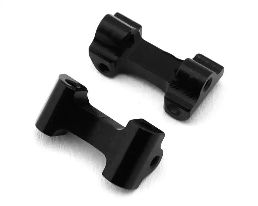 UpGrade RC Machined 7075 Aluminum Front Caster Blocks for Losi® Micro-B™ & Micro-T™ (Black) (2)