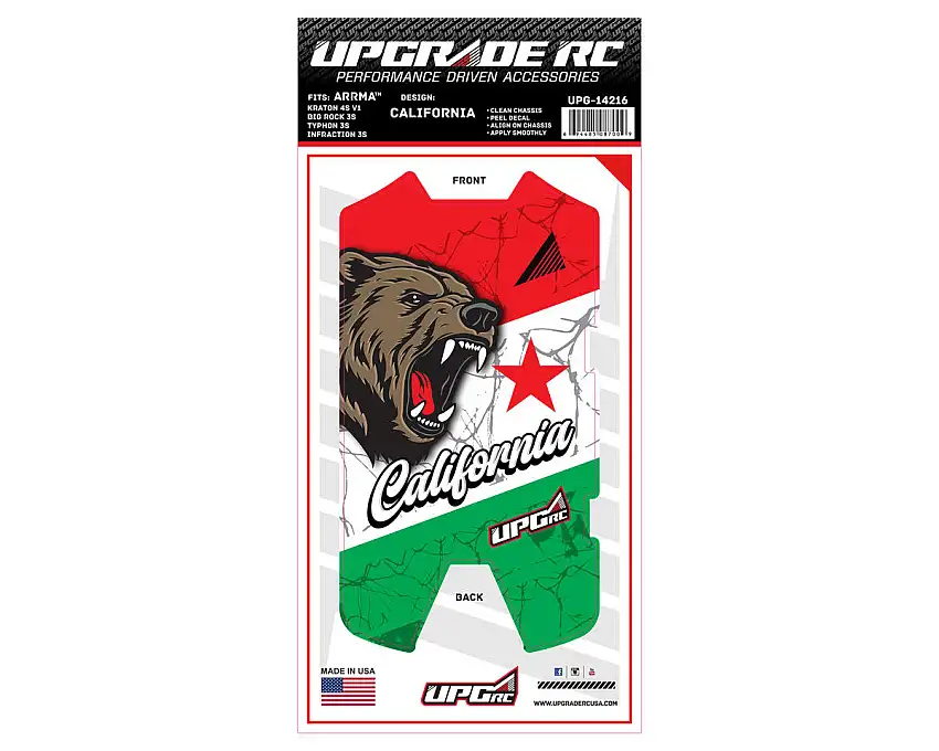 UpGrade RC Chassis Protector for Arrma® 3S (California) (1) (Big Rock 3S/Typhon 3S/Infraction 3S)