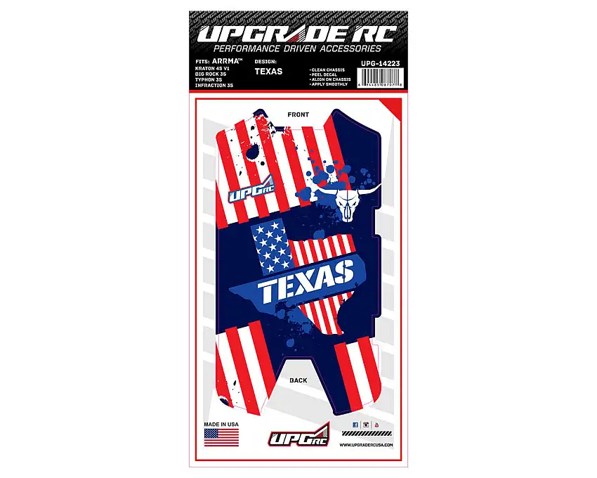 UpGrade RC Chassis Protector for Arrma® 3S (Texas) (1) (Big Rock 3S/Typhon 3S/Infraction 3S)