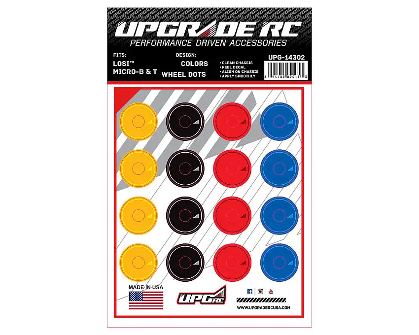 UpGrade RC Wheel Dots for Losi® Micro-B & T (Colors)