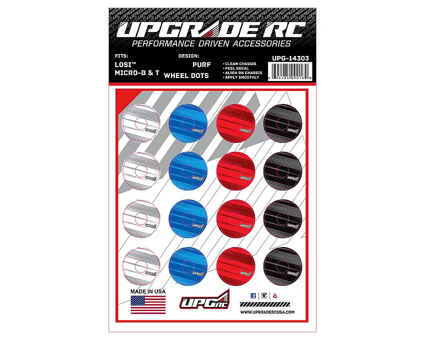 UpGrade RC Wheel Dots for Losi® Micro-B & T (Purf)