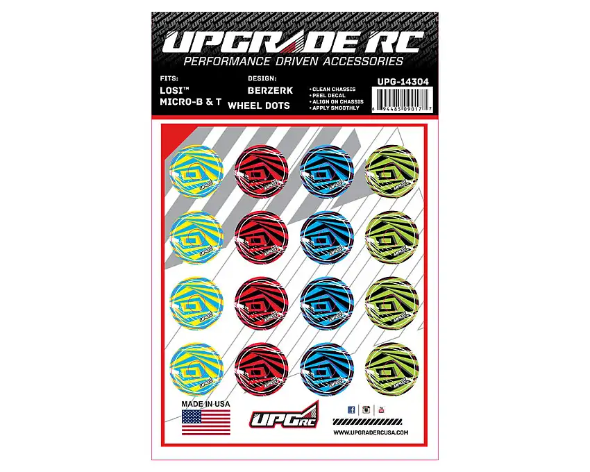 UpGrade RC Wheel Dots for Losi® Micro-B & T (Berzerk)