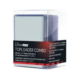 UPI15216 Ultra Pro Bundle: Toploader & Card Sleeves 3in x 4in (25)