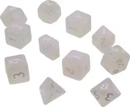 UPI15560 Ultra Pro Eclipse: Poly 11 Dice Set- Arctic White