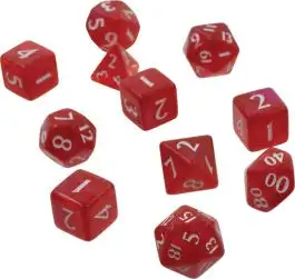 UPI15564 Ultra Pro Eclipse: Poly 11 Dice Set- Apple Red