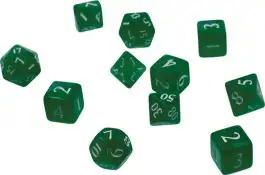UPI15565 Ultra Pro Eclipse: Poly 11 Dice Set- Forest Green