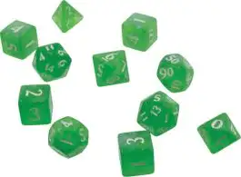 UPI15566 Ultra Pro Eclipse: Poly 11 Dice Set- Lime Green