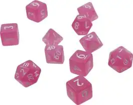 UPI15569 Ultra Pro Eclipse: Poly 11 Dice Set- Hot Pink