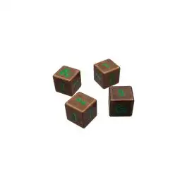 UPI18783 Ultra Pro Dungeons & Dragons RPG: Heavy Metal Copper and Green D6 Dice Set