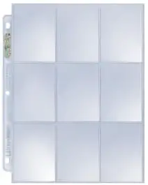 UPI81320 Ultra Pro 9 Pocket Card Pages (100)