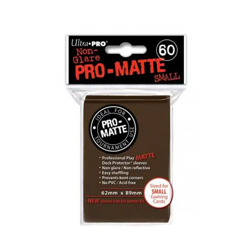 Pro-Matte Non-Glare Card Sleeves - Brown, Undersized (10 Packs of 60)