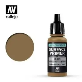 VAL70606 Acrylicos Vallejo Auxiliary Products: German Green Brown RAL8000 Primer (18 ml)