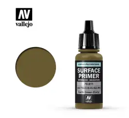 VAL70611 Acrylicos Vallejo Auxiliary Products: IJA-Tsuchi-Kusa-IRO Earth Green (early) Primer (18 ml)
