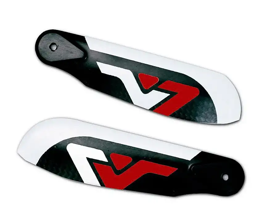 Venture Blades 107mm Premium Carbon Fiber Tail Blades (Red) (2)