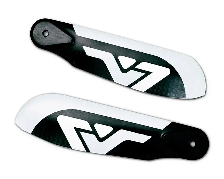 Venture Blades 107mm Premium Carbon Fiber Tail Blades (Silver) (2)