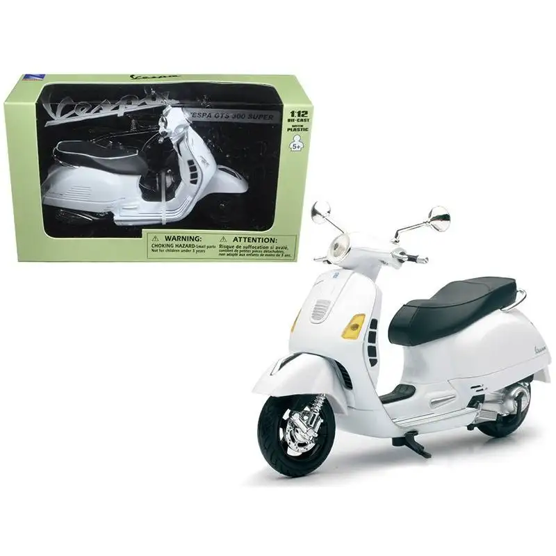 Vespa GTS 300 Super White Motorcycle 1/12 by New Ray