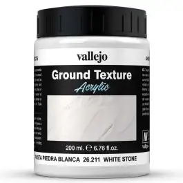 VJP26211 Vallejo Diorama Effects: Ground: White Stone Paste (200ml)