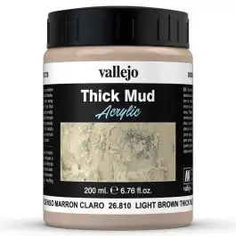 VJP26810 Vallejo Diorama Effects: Mud: Light Brown Thick Mud (200ml)
