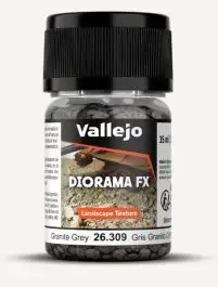 VLJ-26309 Vallejo 35ml Bottle Granite Grey 2-5mm Landscape Diorama FX