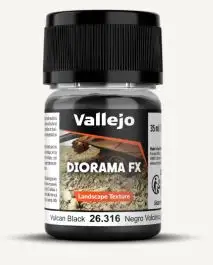 VLJ-26316 Vallejo 35ml Bottle Vulcan Black 0.1-0.6mm Landscape Diorama FX