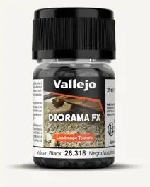 VLJ-26318 Vallejo 35ml Bottle Vulcan Black 2-5mm Landscape Diorama FX